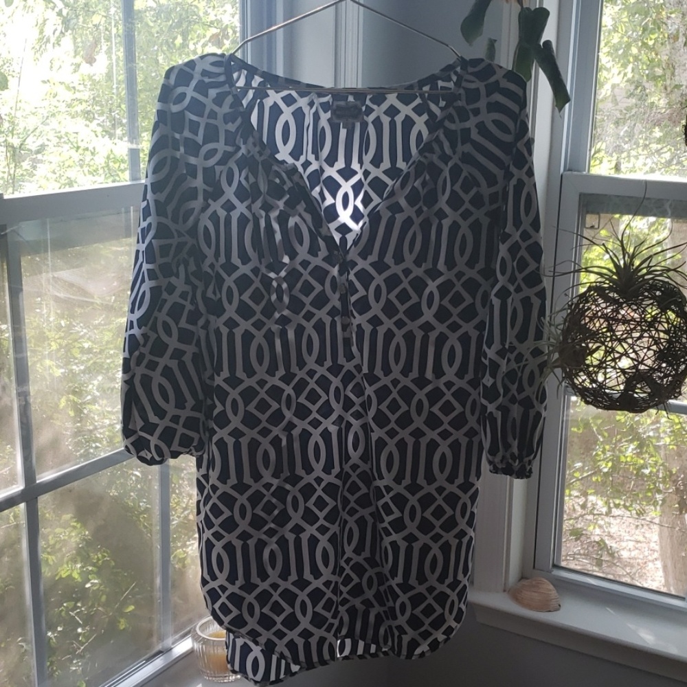 Mud Pie Blue and White Tunic